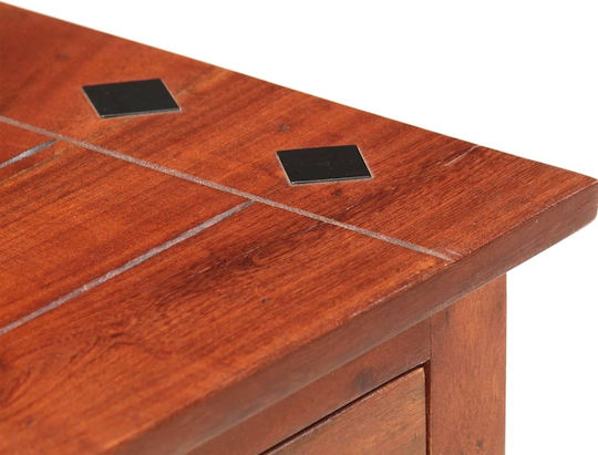 Нощно Шкафче От Масивно Дърво Бежово 40x30x50см