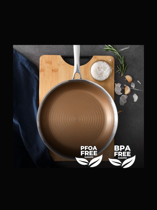 Bergner Masterpro Pan Made of Stainless Steel with Non-Stick Coating 24cm