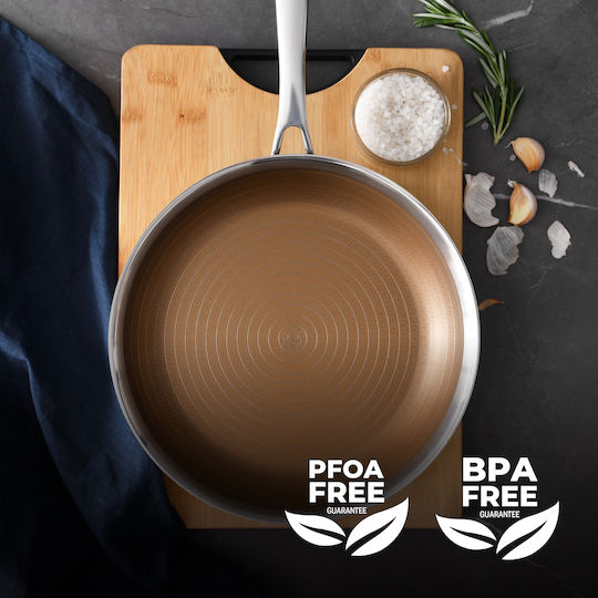 Bergner Masterpro Тиган от Неръждаема Стомана с Незалепващо Покритие 24см