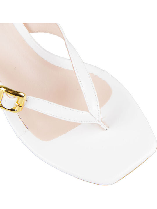 Damen Sandalen aus Lackleder Weiße