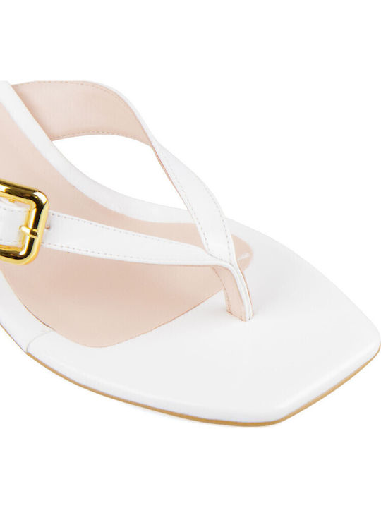 Damen Sandalen aus Lackleder Weiße