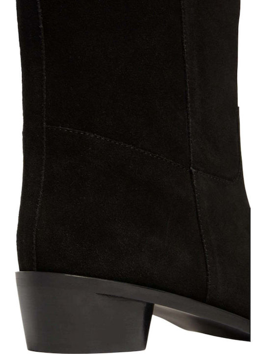 Wildleder Damenstiefel Schwarz