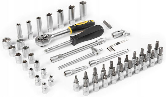 Fieldmann Fieldmann Ratschen- und Steckschlüssel-Set 1/4" 53 Stück