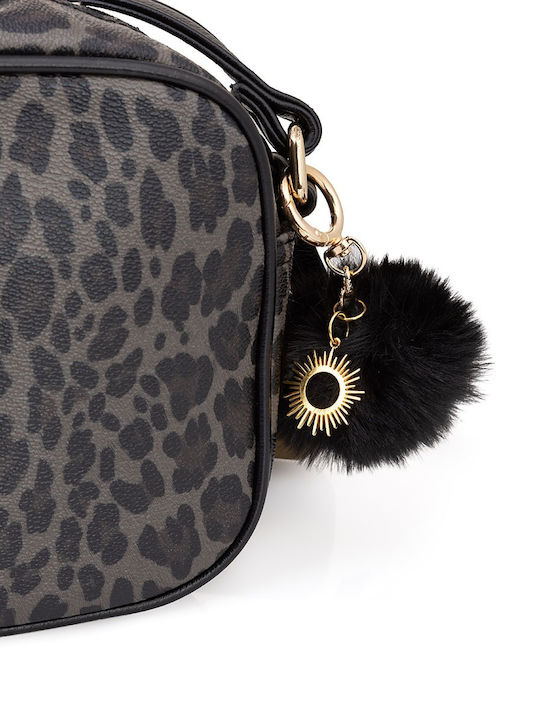 Keychain Bag Charm Large Black Pom Pom Charm