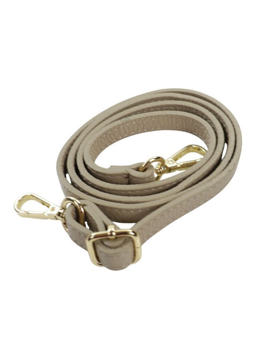 Lederschultertasche / Crossbody-Tasche für Damen Cappuccino