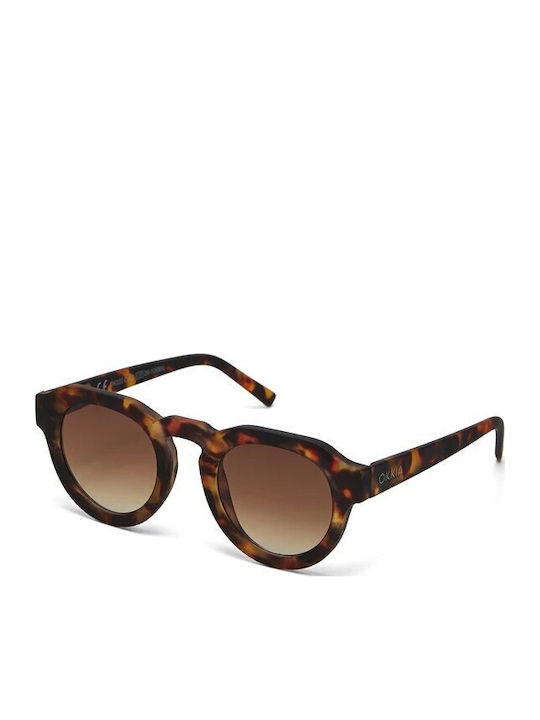 Okkia Zeno Unisex Γυαλιά Ηλίου με Καφέ Ταρταρούγα Σκελετό και Καφέ Φακό OK032CH