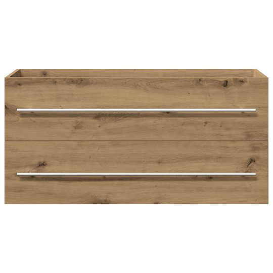 vidaXL Badezimmer Waschtisch-Einheit M100xB38.5xH48cm Eiche