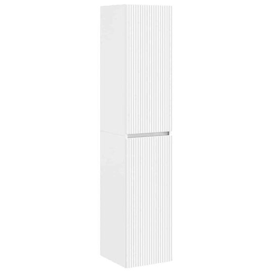 vidaXL Vanity Unit Without Sink With Mirror With Light White