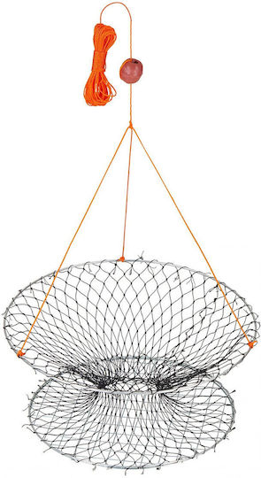 Vevor Διπλή Παγίδα Καβουριών Δακτυλίου 60 Cm Πάνω 50 Cm Κάτω Σχάρα Σύρματος Σχοινί 18,3 M Σετ 2 Τεμαχίων Ybxjbxsh2j008wk05001v0