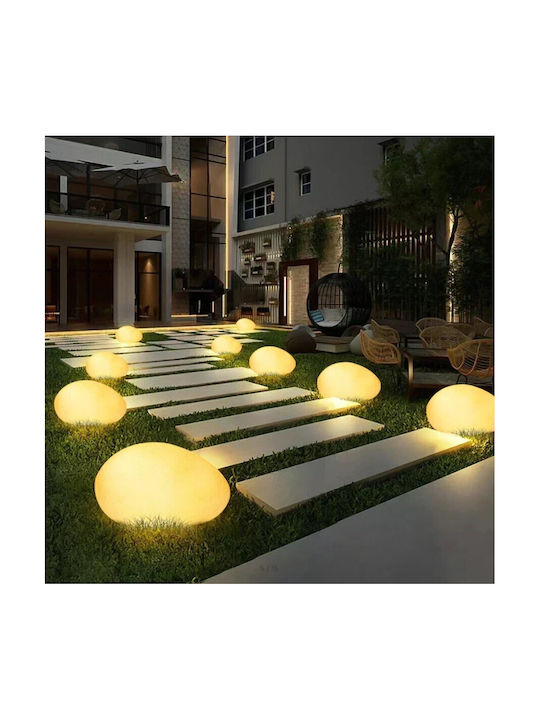 Lightex LED Φωτιστικό Δαπέδου με Θερμό Λευκό Φως Γκρι