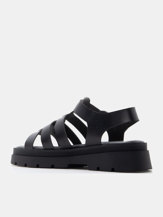 Sandale Casual Damă Gladiator Negre
