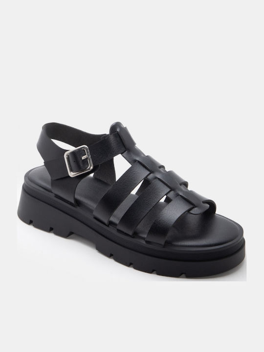 Sandale Casual Damă Gladiator Negre