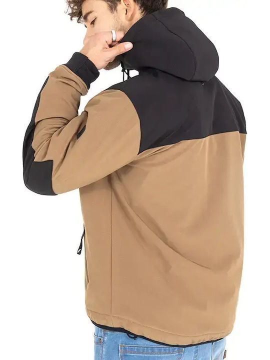 John Doe XTM V3 Softshell Rip Stop Χειμερινό Ανδρικό Μπουφάν Μηχανής Softshell Αδιάβροχο Brown / Black