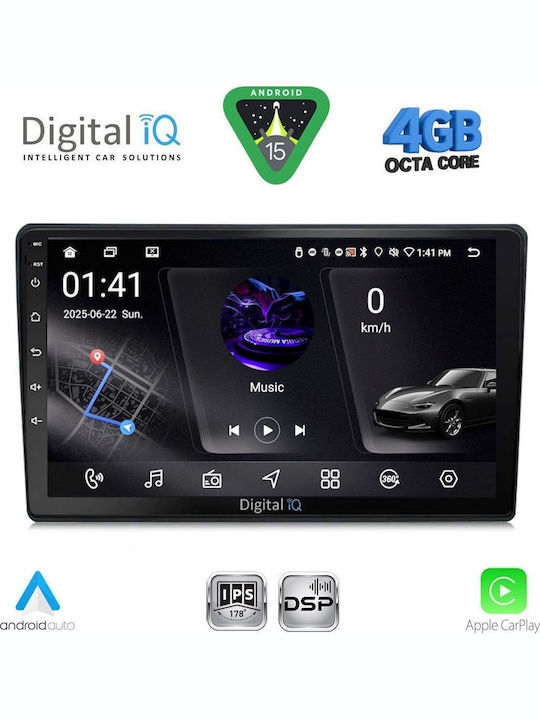 Digital IQ Auto-Audiosystem für Audi TT 2007-2015 Bluetooth USB Eingebautes Wi-Fi GPS Apple CarPlay Android Auto mit 9 Zoll Touchscreen