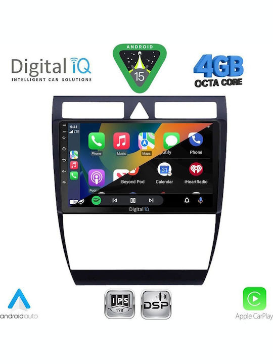 Digital IQ Car Audio System for Audi A6 1998-2005 Bluetooth USB WiFi GPS Apple CarPlay Android Auto with 9" Touch Screen