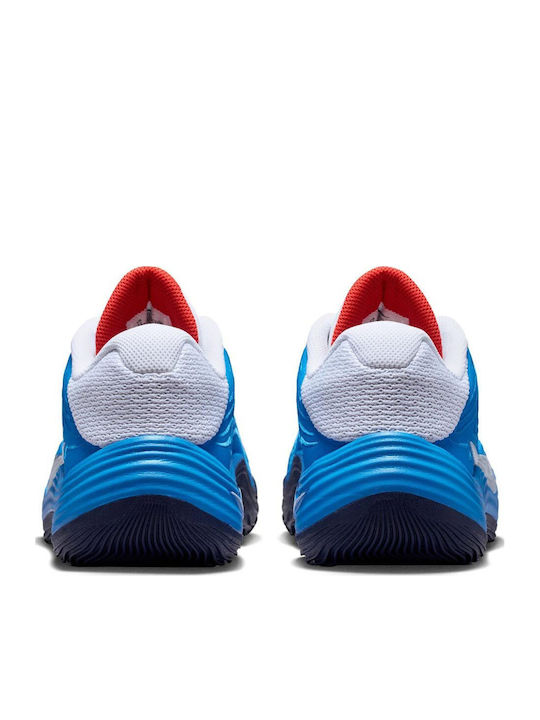 Precision 8 Low Basketball Shoes White / Light Photo Blue / Picante Red