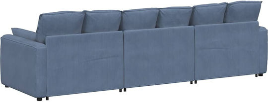 Five-Seater Couch Blue 324x105x64 cm