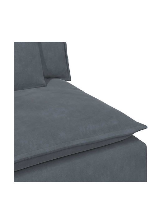 Corner Velvet Couch Dark Gray 324x205x64cm