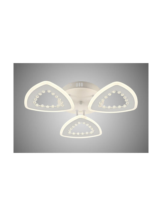 Luminastar Таванно Осветително Тяло Бяло с Интегриран LED и Дистанционно Управление