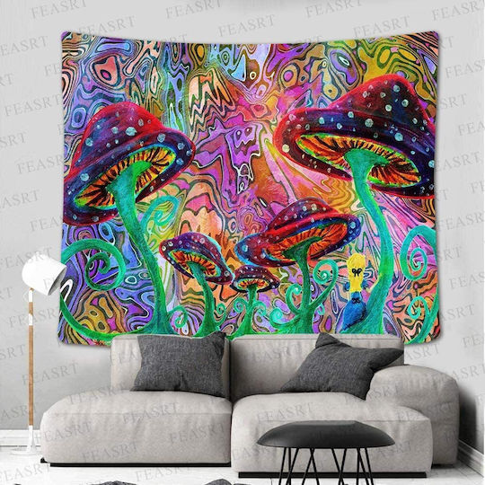 FRIPIA Decorațiune Tapiserie Pădurea Poveștilor Lucrată Manual Multicoloră Din Țesătură 150x130cm