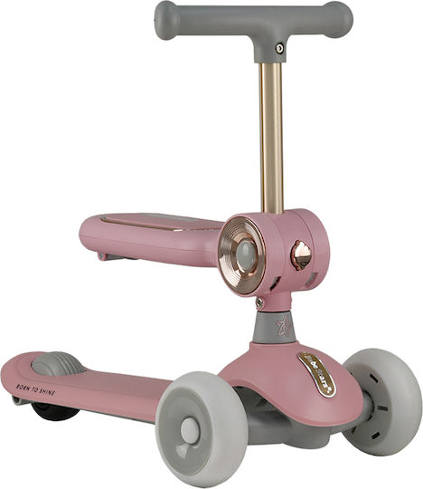Bebe Stars Kinderroller 3-Rad mit Sitz Rosa