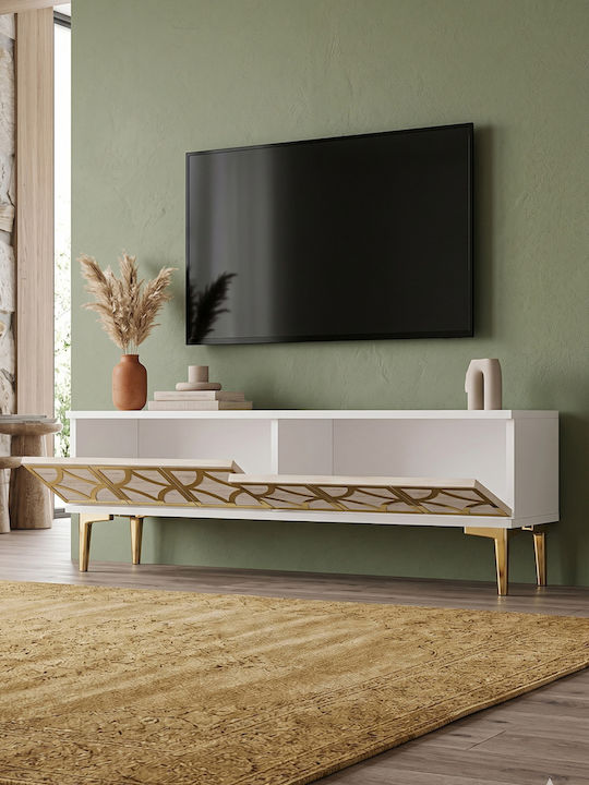 TV-Ständer Weiß M120xP30xH41cm