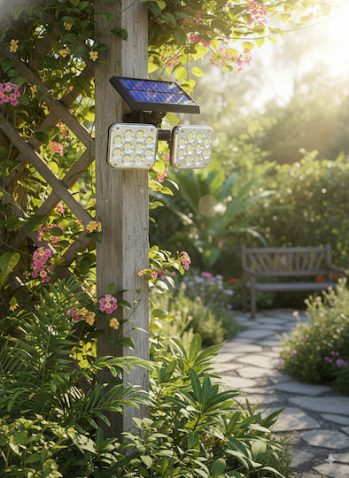 Wall Mounted Solar Light 1500lm Cold White 6000K with Motion Sensor and Photocell IP65 21cmx17cmcm