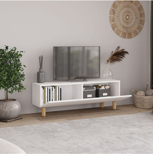 TV-Ständer Weiß M120xP30xH42cm