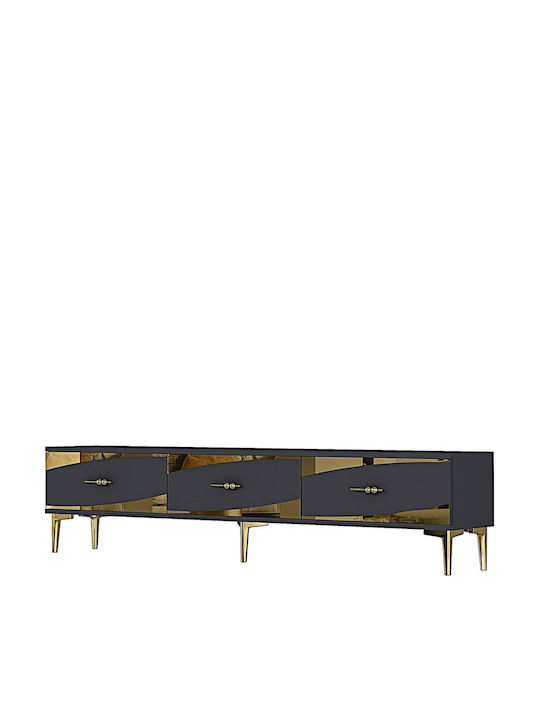 Έπιπλο Τηλεόρασης Γκρι Μ180xΠ30xΥ41cm