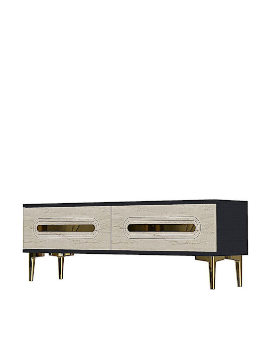 Έπιπλο Τηλεόρασης Γκρι Μ120xΠ30xΥ41cm