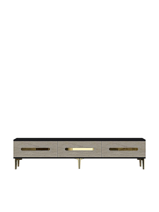 Gray TV Stand L180xD30xH41cm
