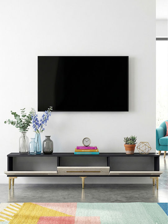 Gray TV Stand L180xD30xH41cm