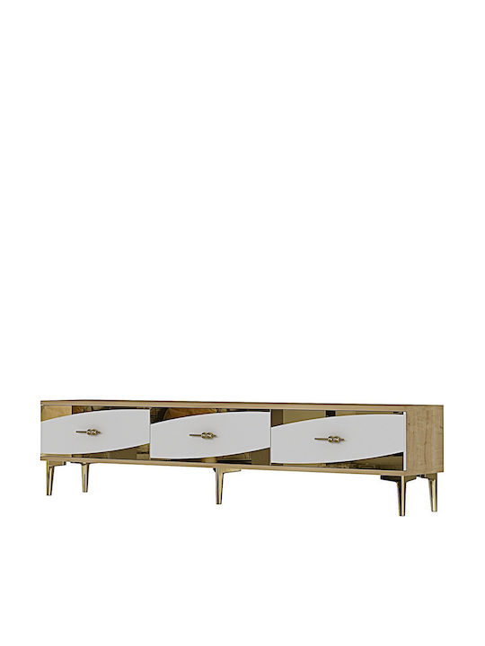 Έπιπλο Τηλεόρασης Χρυσό Μ180xΠ30xΥ41cm