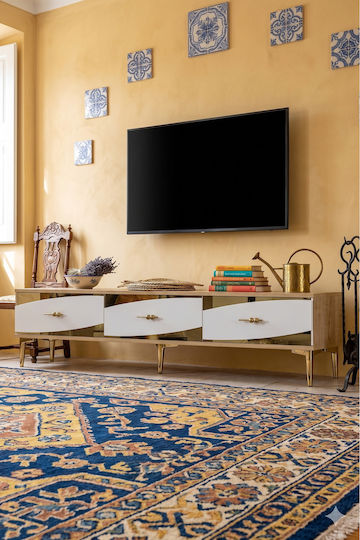Έπιπλο Τηλεόρασης Χρυσό Μ180xΠ30xΥ41cm