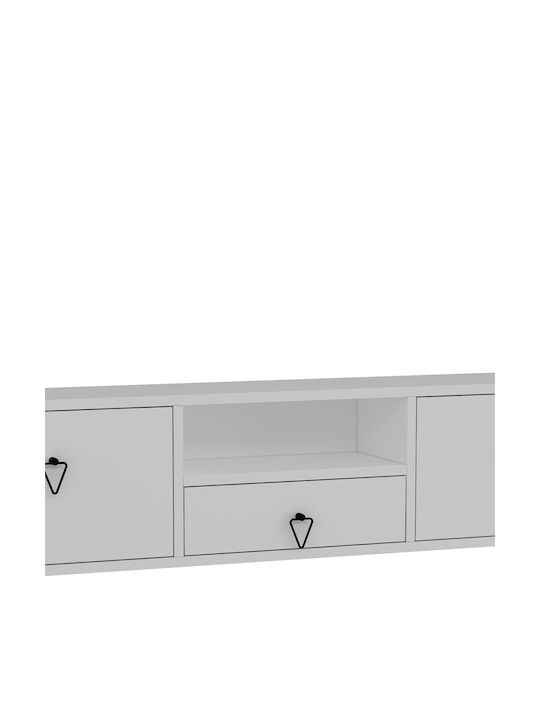 TV-Ständer Weiß M140xP30xH30cm