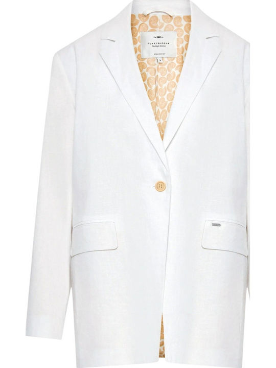 Funky Buddha Women's Blazer White