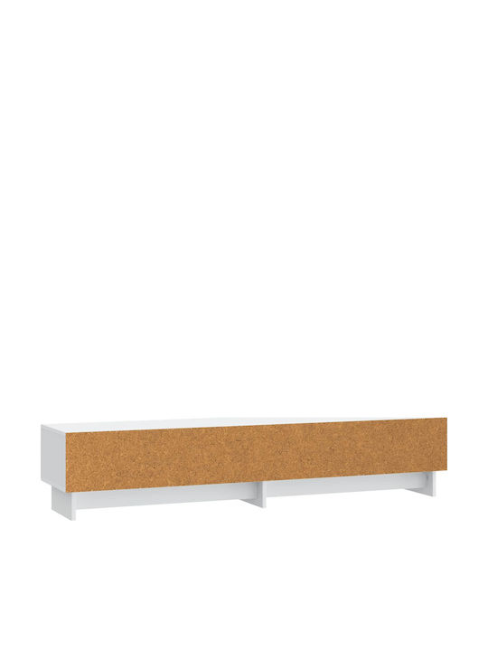 Шкаф За Телевизор От Метал И Дърво Бял 147x34.5x30cm