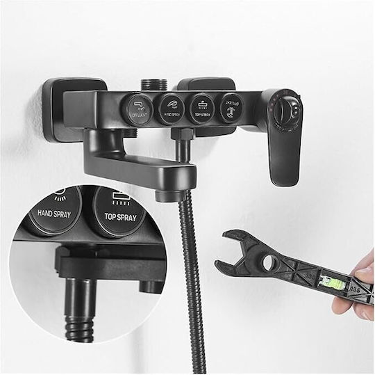 Cheie Multifuncțională Nivel Zola Pentru Alinierea Țevilor Robinetelor Instalații Sanitare Material Plastic Durabil Dimensiuni 190 Mm X 150 Mm Negru