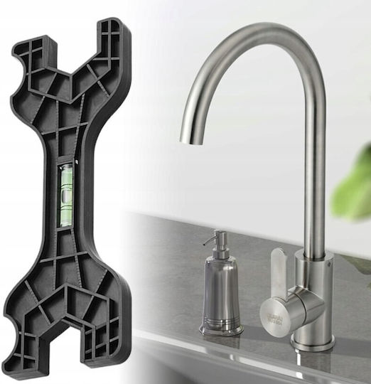 Cheie Multifuncțională Nivel Zola Pentru Alinierea Țevilor Robinetelor Instalații Sanitare Material Plastic Durabil Dimensiuni 190 Mm X 150 Mm Negru