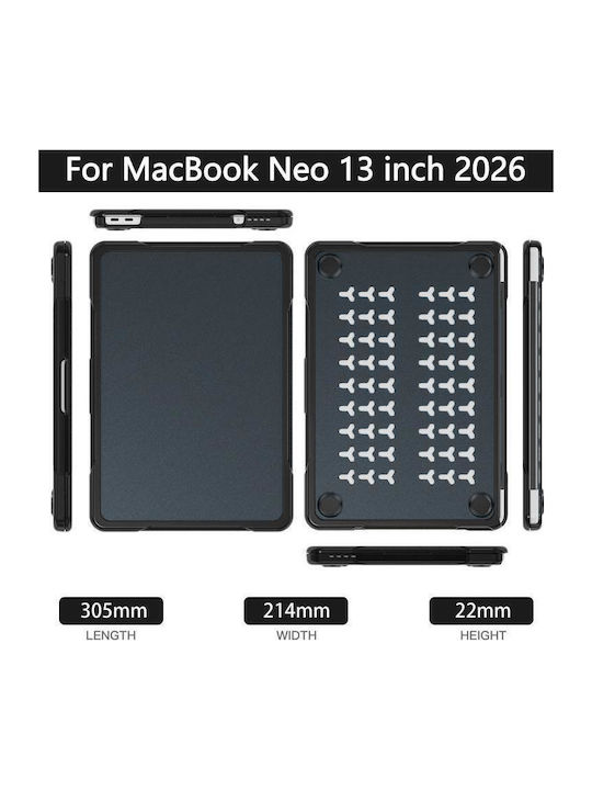 Ultra Hybrid Smartshell MacBook Neo 13 Inch 2026 (A3404) Transparent Black