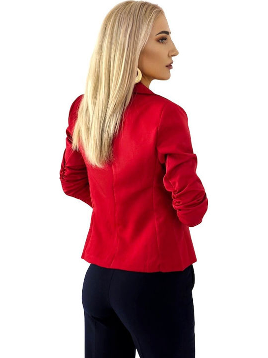 Kurzes Damen Blazer Rot