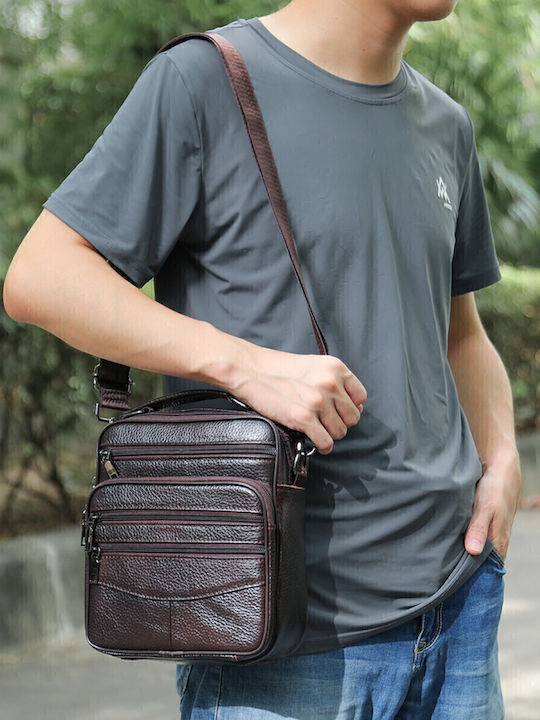 Geantă Bărbătească De Umăr / Tip Crossbody Maro