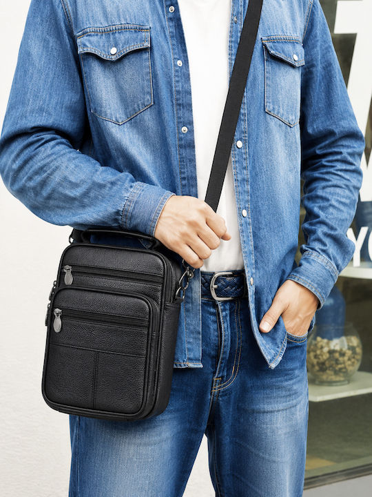 Geantă De Umăr / Tip Crossbody Pentru Bărbați Neagră