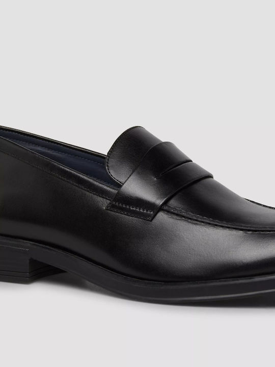 Loafers Din Piele Pentru Bărbați În Culoare Neagră
