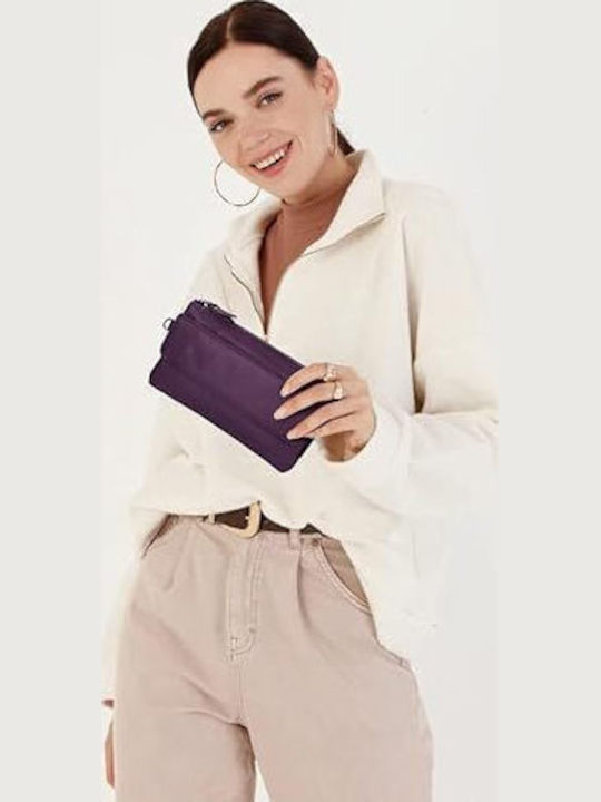 Leder Damen-Handytasche Lila