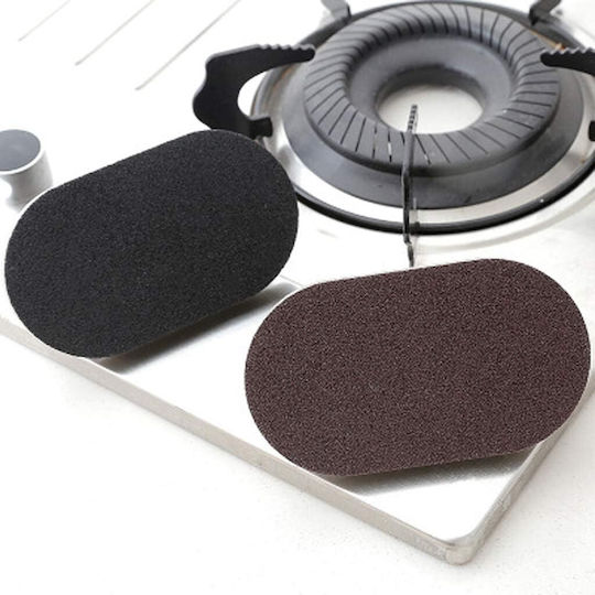Magic Abrasive Kitchen Sponge Plastic Handle 14 X 5 Cm Black
