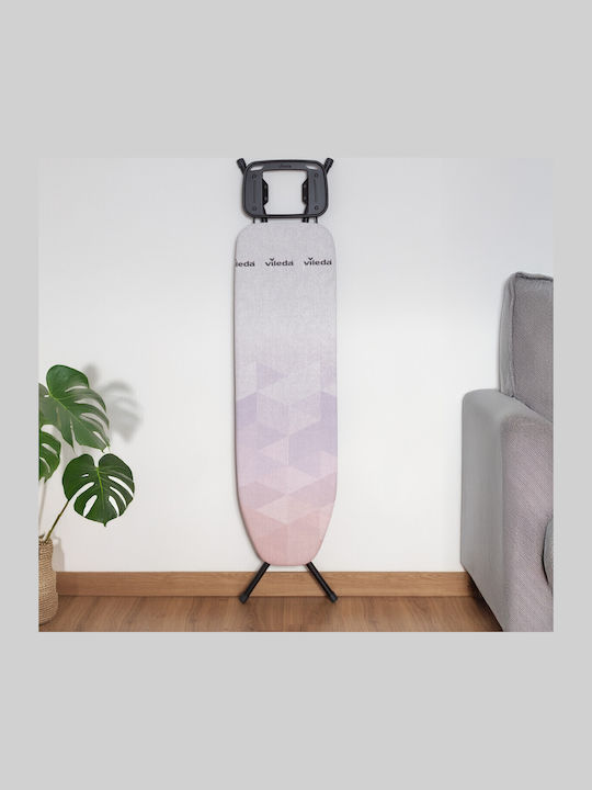 Vileda Diamond S Bügelbrett Für Dampfbügeleisen Zusammenklappbar 136x33x90cm