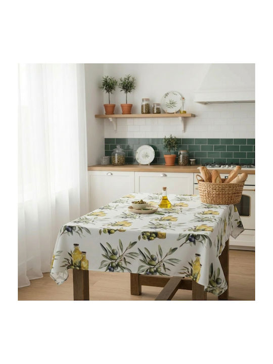 Față De Masă Bumbac Rezistent La Pete Olive 120x160cm
