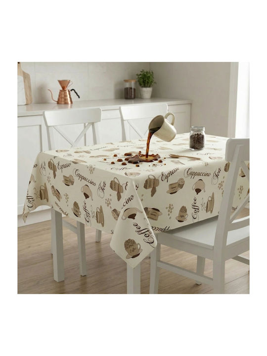 Τραπεζομάντηλο Βαμβακερό Αλέκιαστο Coffee Cream 120x160εκ.
