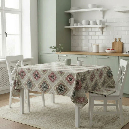 Față De Masă Bumbac Rezistent La Pete Turcoaz 140x180cm